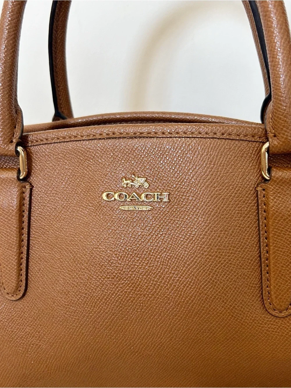 Coach Carryall Leather Satchel brown